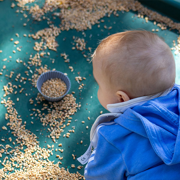 Baby sensory play outside